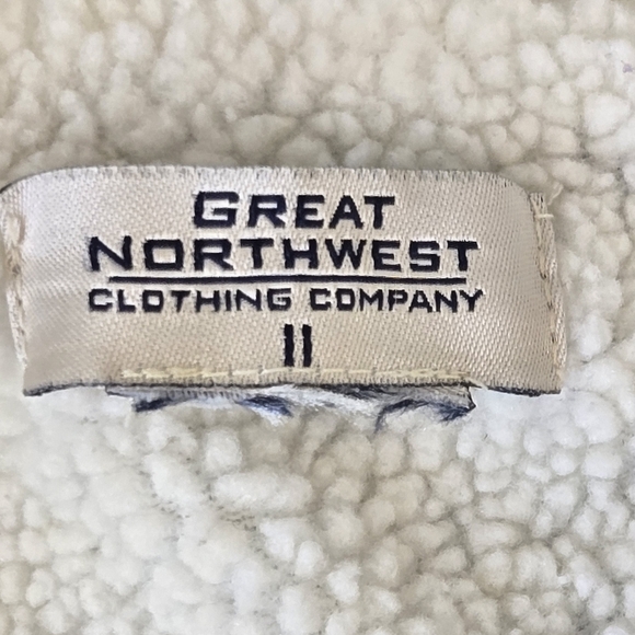 90's Great Northwest Denim Shearling Vest, 2X - Picture 2 of 11